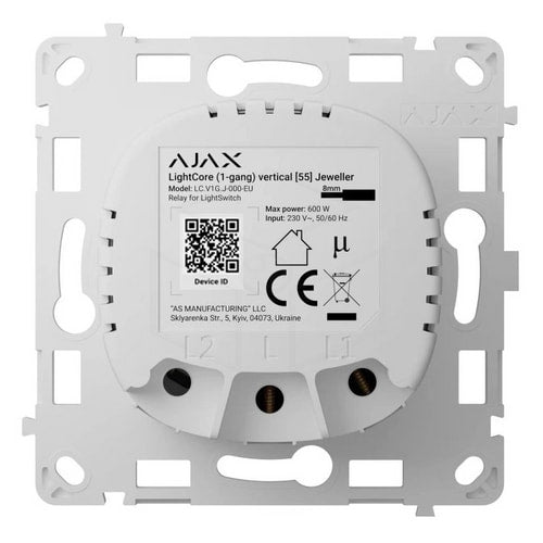 Ajax LightCore (1-gang) verticaal Juwelier Ajax Automatisering