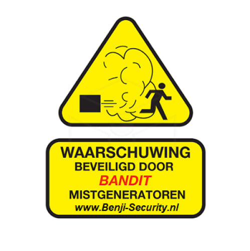 Bandit Waarschuwingssticker Mistbeveiliging