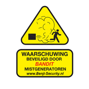 Bandit Waarschuwingssticker Mistbeveiliging