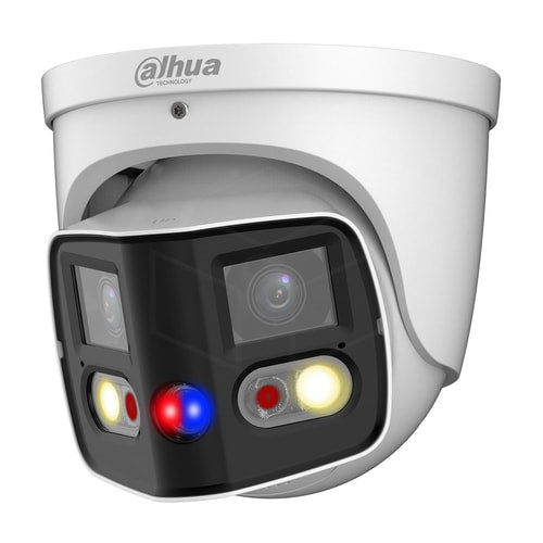 Dahua 2x4MP TiOC Duo Splicing Vaste-focale Eyeball WizSense camera (IPC-PDW3849-A180-AS-PV) Kleur: Wit Camera’s