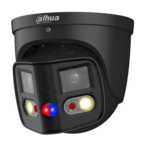 Dahua 2x4MP TiOC Duo Splicing Vaste-focale Eyeball WizSense camera (IPC-PDW3849-A180-AS-PV) Kleur: Zwart Camera’s
