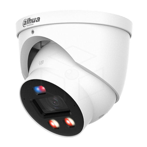 Dahua 4MP Smart Dual Light Active Deterrence Fixed-focal Eyeball WizSense camera (IPC-HDW3449HP-AS-PV-PRO) Kleur: Wit