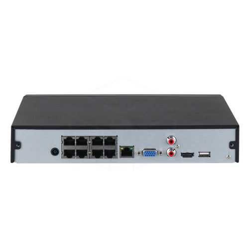 Dahua 8CH Compact 1U 8PoE 1HDD Lite Netwerkvideorecorder (NVR4108HS-8P-4KS3) Recorders