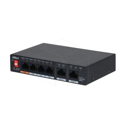 Dahua Cs4006 - 4Gt - 60 4 Poe - Poorten 2 Sfp 10/100/1000 Met Cloudbeheer Voeding / Stroom