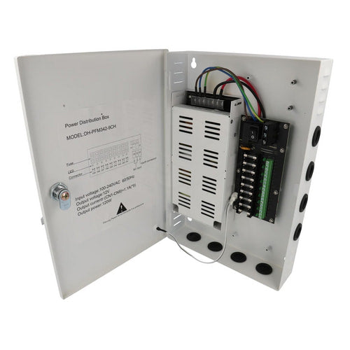 Dahua DC12V10A 9-kanaals CCTV gedistribueerde voedingskast (PFM342-9CH) Voeding / Stroom