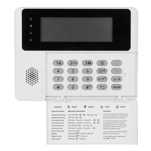Dahua Draadloos LCD-toetsenbord (DHI-ARK30C-RW2(868) AirShield Dahua Airshield Bediening