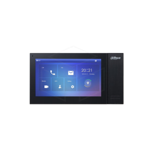 Dahua Vth2421Fb (W) -P 7 Inch Ip Video Intercom Poe Zwart Vth2421Fb-P Intercom / Deurbel