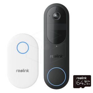 Reolink D340B Videodeurbel WiFi Battery met Chime en 64GB-SD kaart Intercom / Deurbel
