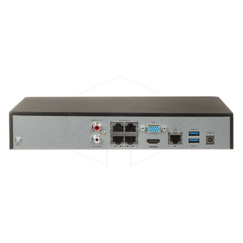 Uniview 1 HDD 4-kanaals 4 PoE 1U NVR (NVR301-04B-P4-IQ) - Recorders
