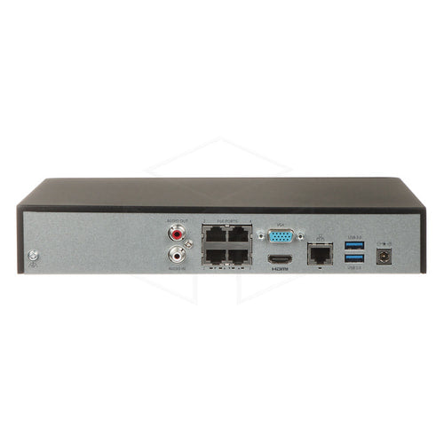 Uniview 1 HDD 4-kanaals 4 PoE 1U NVR (NVR501-04B-P4-IQ) - Recorders