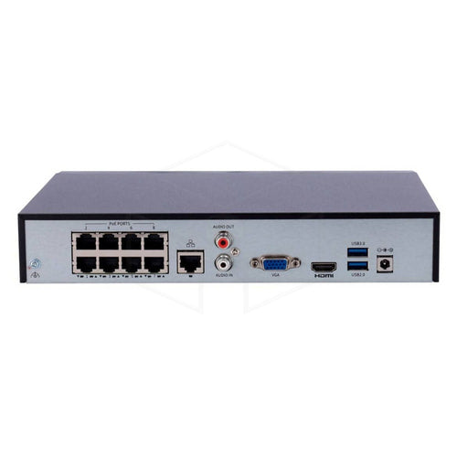 Uniview 1 HDD 8-kanaals 8 PoE 1U NVR (NVR501-08B-P8-IQ) - Recorders