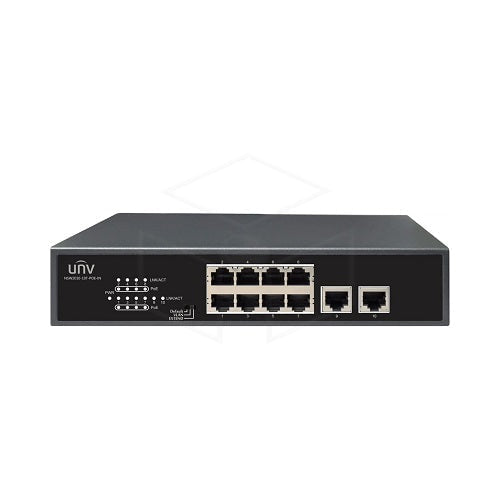 Uniview 10-Poorts Switch 8X Poe En 2X Uplink (Nsw2010-10T-Poe-In) Voeding / Stroom