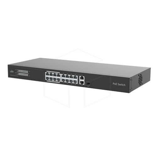 Uniview 16-Poorts Poe + -Switch Met Twee Uplinkpoorten (Nsw3000-16T1Gt1Gc-Poe-In) Voeding / Stroom