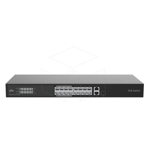 UNIView 16-poorts PoE+-switch met twee uplinkpoorten (NSW3000-16T1GT1GC-POE-IN) - Voeding / Stroom