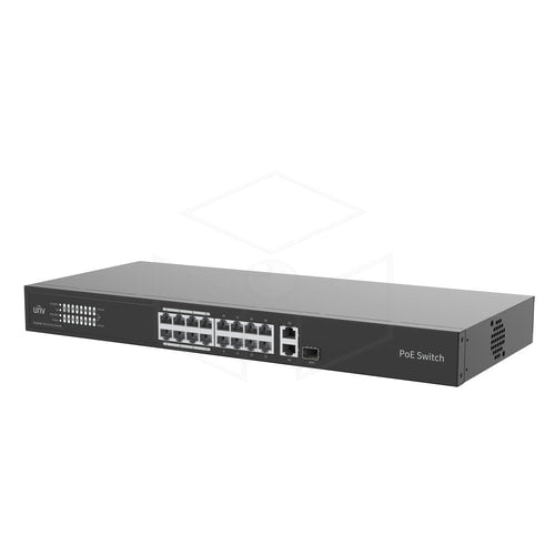UNIView 16-poorts PoE+-switch met twee uplinkpoorten (NSW3000-16T1GT1GC-POE-IN) - Voeding / Stroom