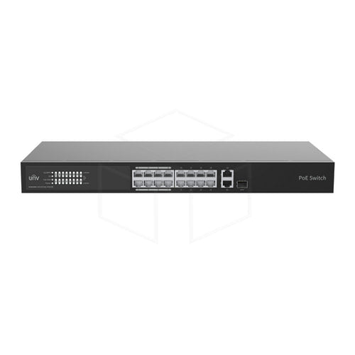 Uniview 16-Poorts Poe + -Switch Met Twee Uplinkpoorten (Nsw3000-16T1Gt1Gc-Poe-In) Voeding / Stroom