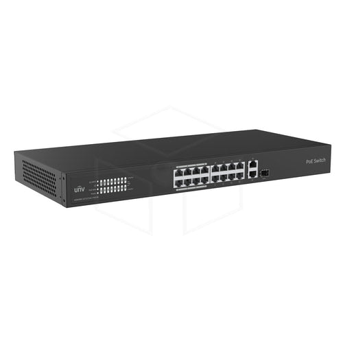 Uniview 16-Poorts Poe + -Switch Met Twee Uplinkpoorten (Nsw3000-16T1Gt1Gc-Poe-In) Voeding / Stroom