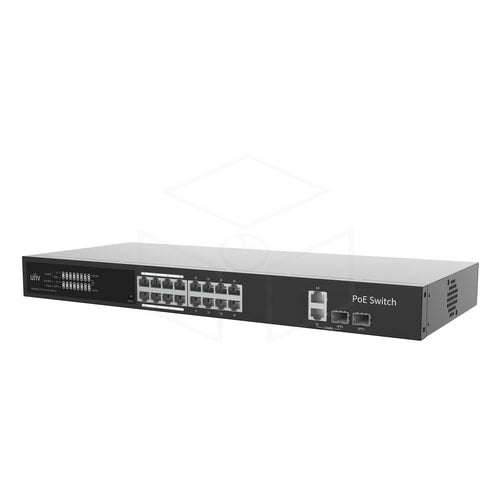 Uniview 18-poorts switch 16x PoE en 2x Uplink (NSW3000-17GT1GP1GC-POE) - Voeding / Stroom