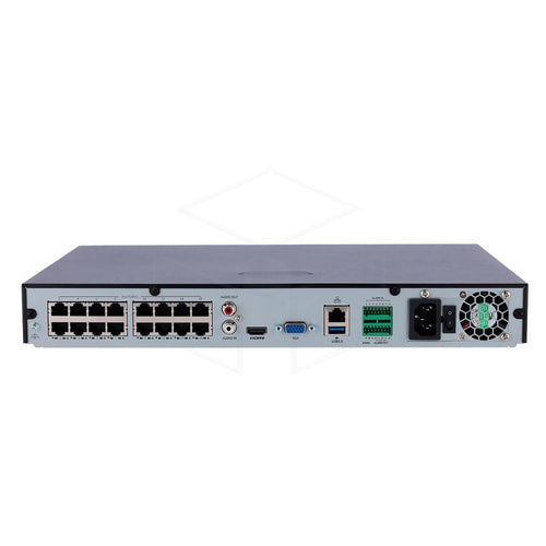 Uniview 2 HDDs 16-kanaals 16 PoE 1U NVR (NVR302-16B-P16-IQ) - Recorders