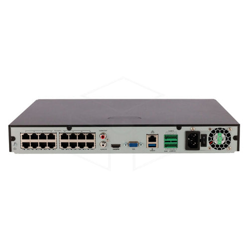Uniview 2 HDDs 16-kanaals 16 PoE 1U NVR (NVR502-16B-P16-IQ) - Recorders