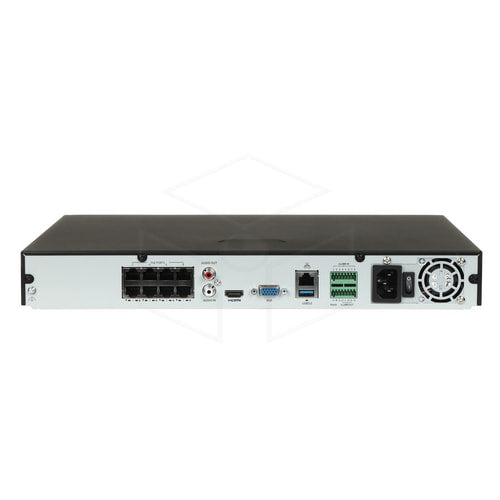 Uniview 2 HDDs 8-kanaals 8 PoE 1U NVR (NVR302-08B-P8-IQ) - Recorders