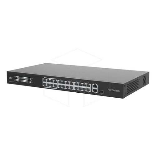 Uniview 24-Poorts Poe + -Switch Met Twee Uplinkpoorten (Nsw2020-24T1Gt1Gc-Poe-In) Voeding / Stroom