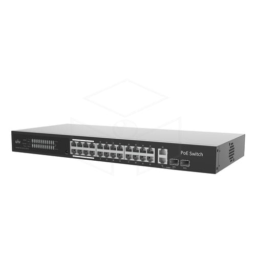Uniview 26-poorts switch 24x PoE en 2x Uplink (NSW3000-25GT1GP1GC-LPO) - Voeding / Stroom