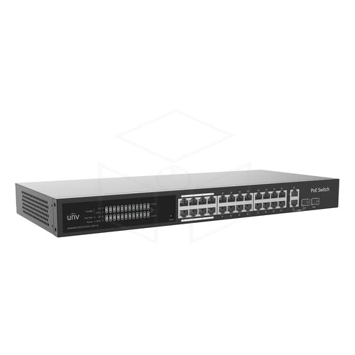 Uniview 26-poorts switch 24x PoE en 2x Uplink (NSW3000-25GT1GP1GC-LPO) - Voeding / Stroom