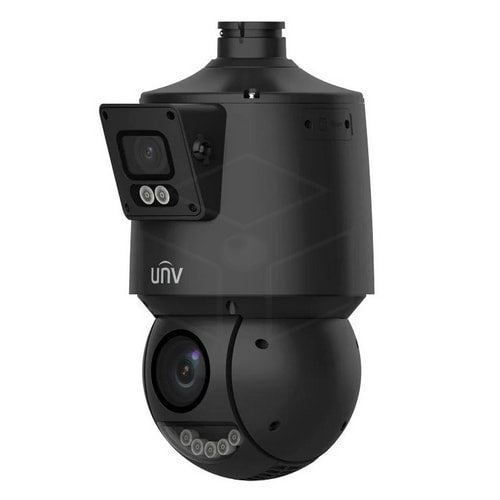 Uniview 4MP + 4MP 25X ColorHunter MultiView Dual-light PTZ-camera (IPC94144SFW-X25-F40C) - Kleur: Zwart - Camera’s