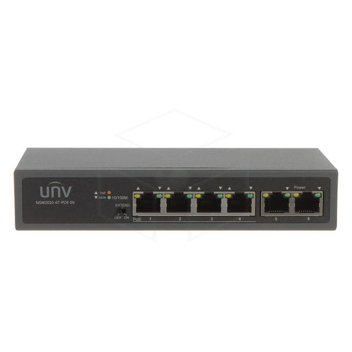 UNIView 6-poorts switch 4x PoE en 2x Uplink (NSW2010-6T-POE-IN) - Voeding / Stroom