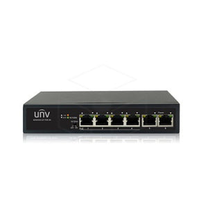 Uniview 6-Poorts Switch 4X Poe En 2X Uplink (Nsw2010-6T-Poe-In) Camera’s Set