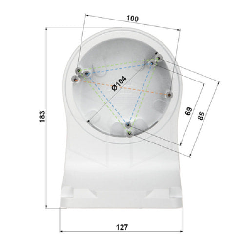 Muurbeugel Voor Dome En Mini Ptz Camera’s (Tr-Wm03-D-In) Topview & Uniview Beugels