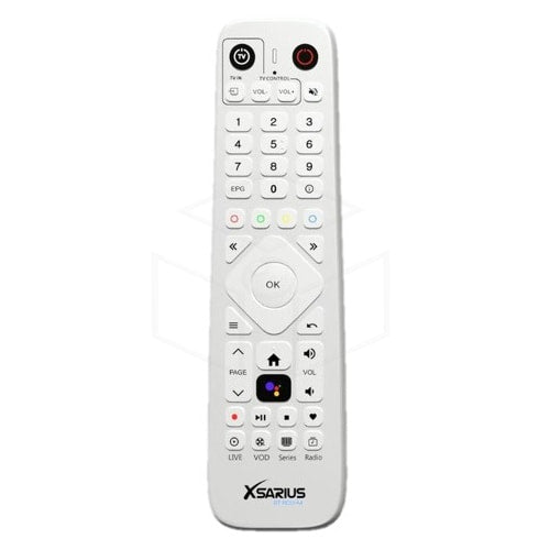 Xsarius BT RCU-A4 Geavanceerde IR & Bluetooth Afstandsbediening met achtergrondverlichting Kleur: Wit Mediaspelers